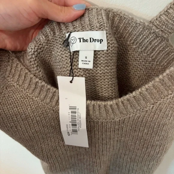 Sweater Cropped Ruffle Tank Top gray/brown NWT - Picture 4 of 9